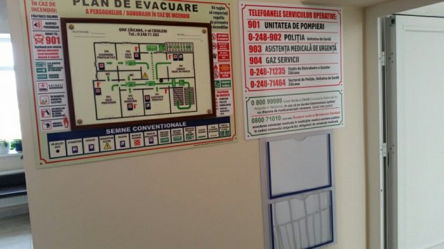 Plan de evacuare cu pelicula specializata